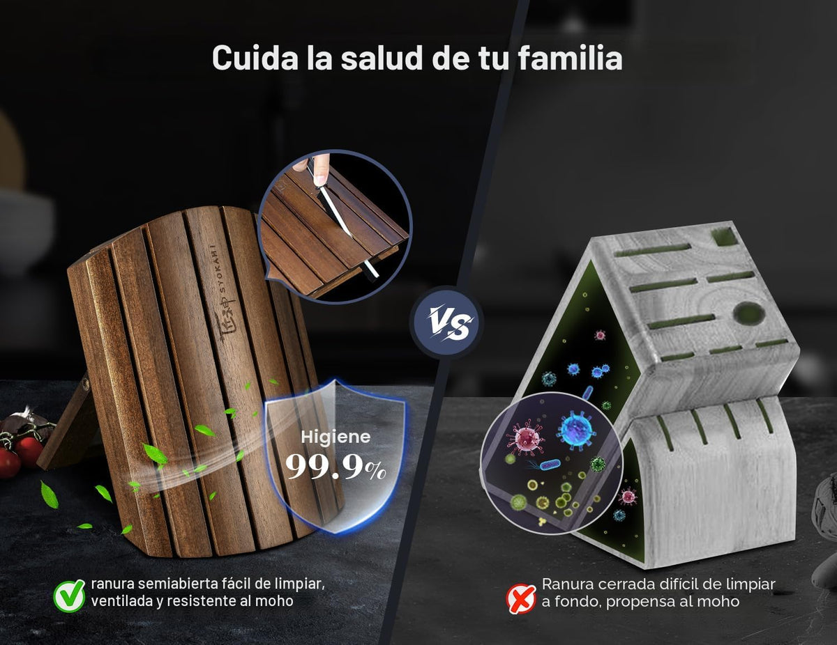 Juego de cuchillos SYOKAMI 7 piezas, juego de cuchillos de cocina e...