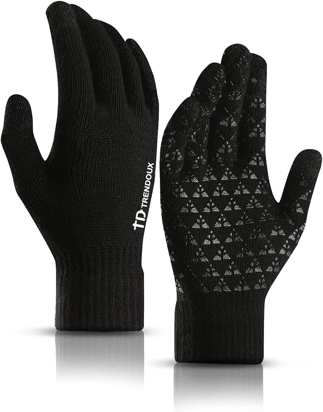 TRENDOUX - Guantes de invierno para hombre y mujer, de punto, térmi...