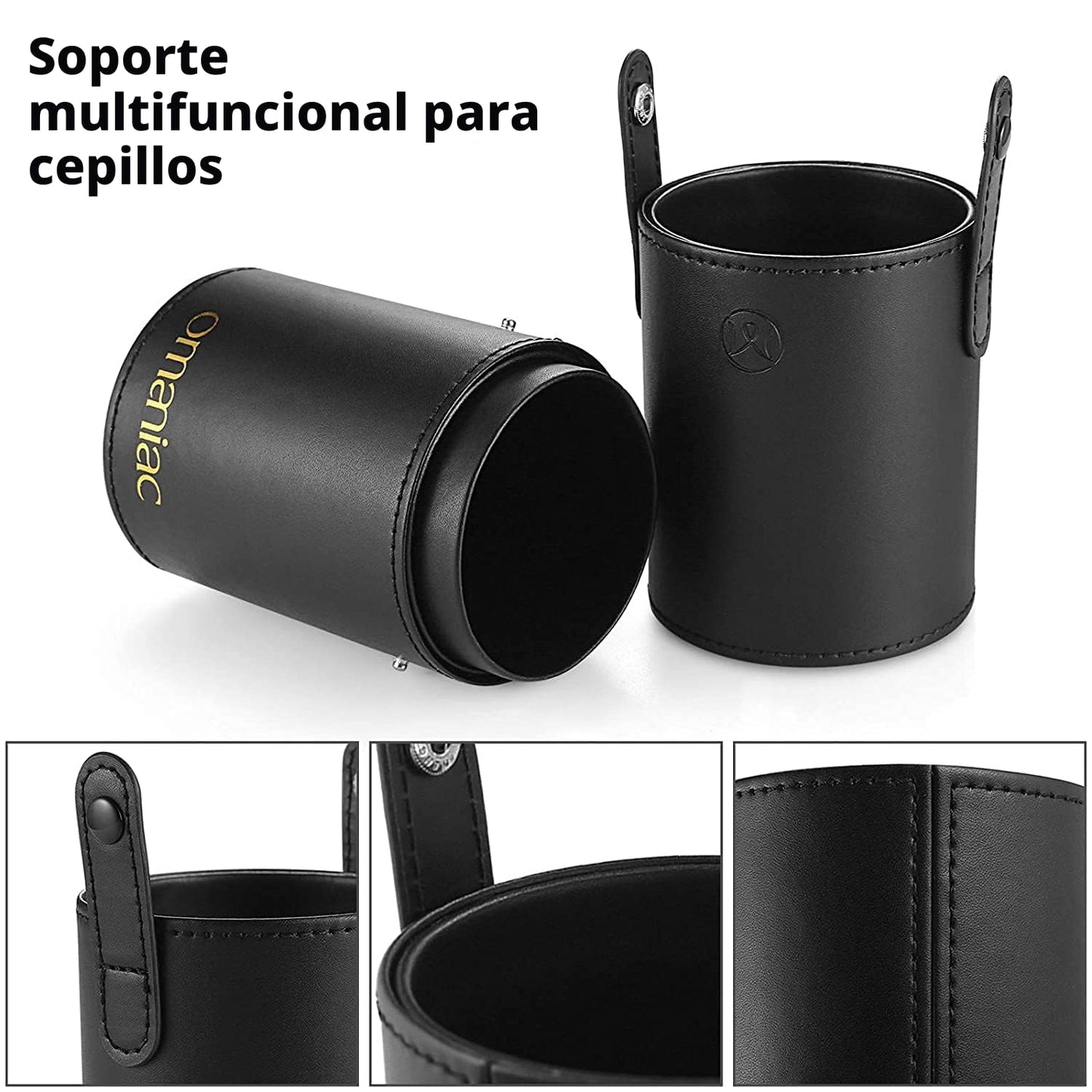 OMANIAC Juego de brochas de maquillaje profesional, 12 brochas de m...