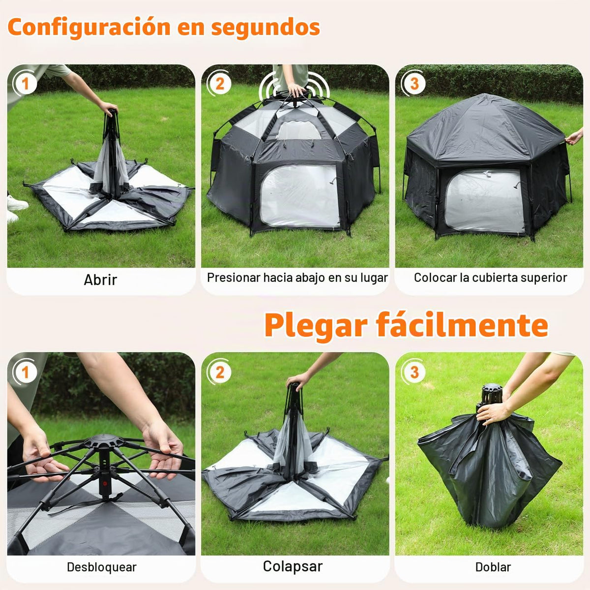 Zooawa Corralito desplegable para interiores y exteriores para bebé...