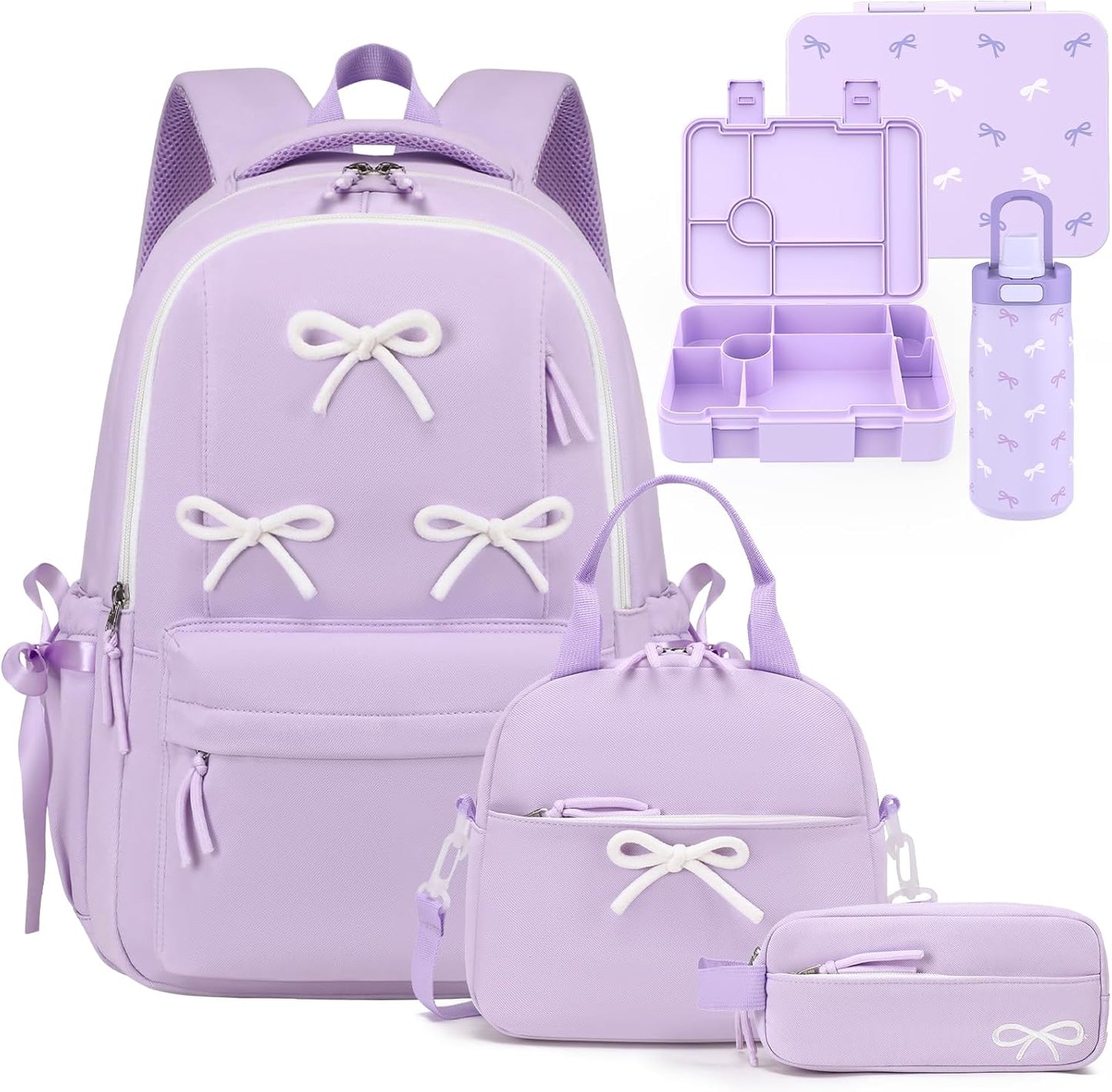 Similove 05 LBWB Mochila para niñas | Casual Aesthetic Bow Girls Ba...