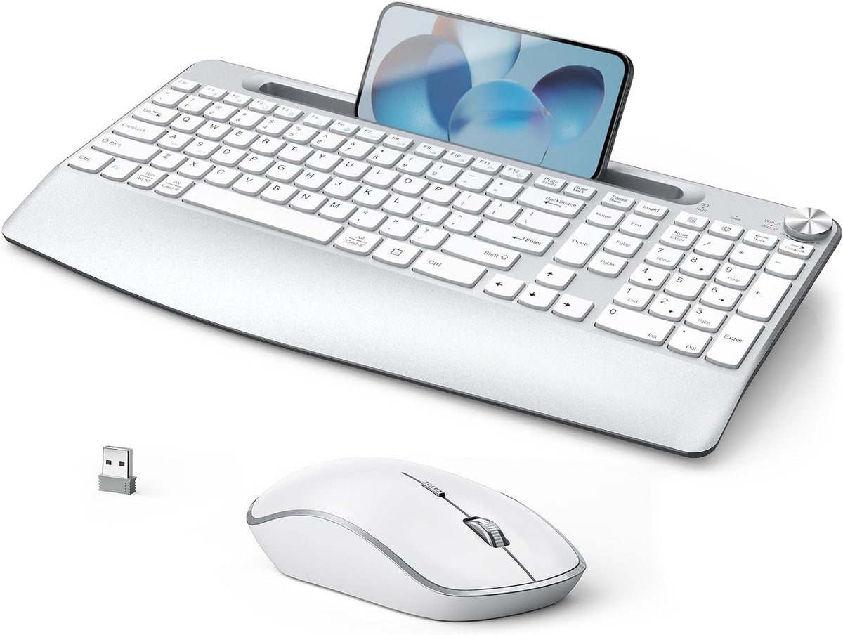JOYACCESS Combo ergonómico de teclado inalámbrico y ratón, teclado...
