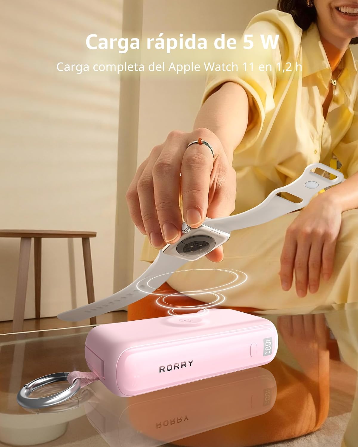 RORRY Cargador portátil de flujo 10000mAh 40W enchufe de pared Banc...