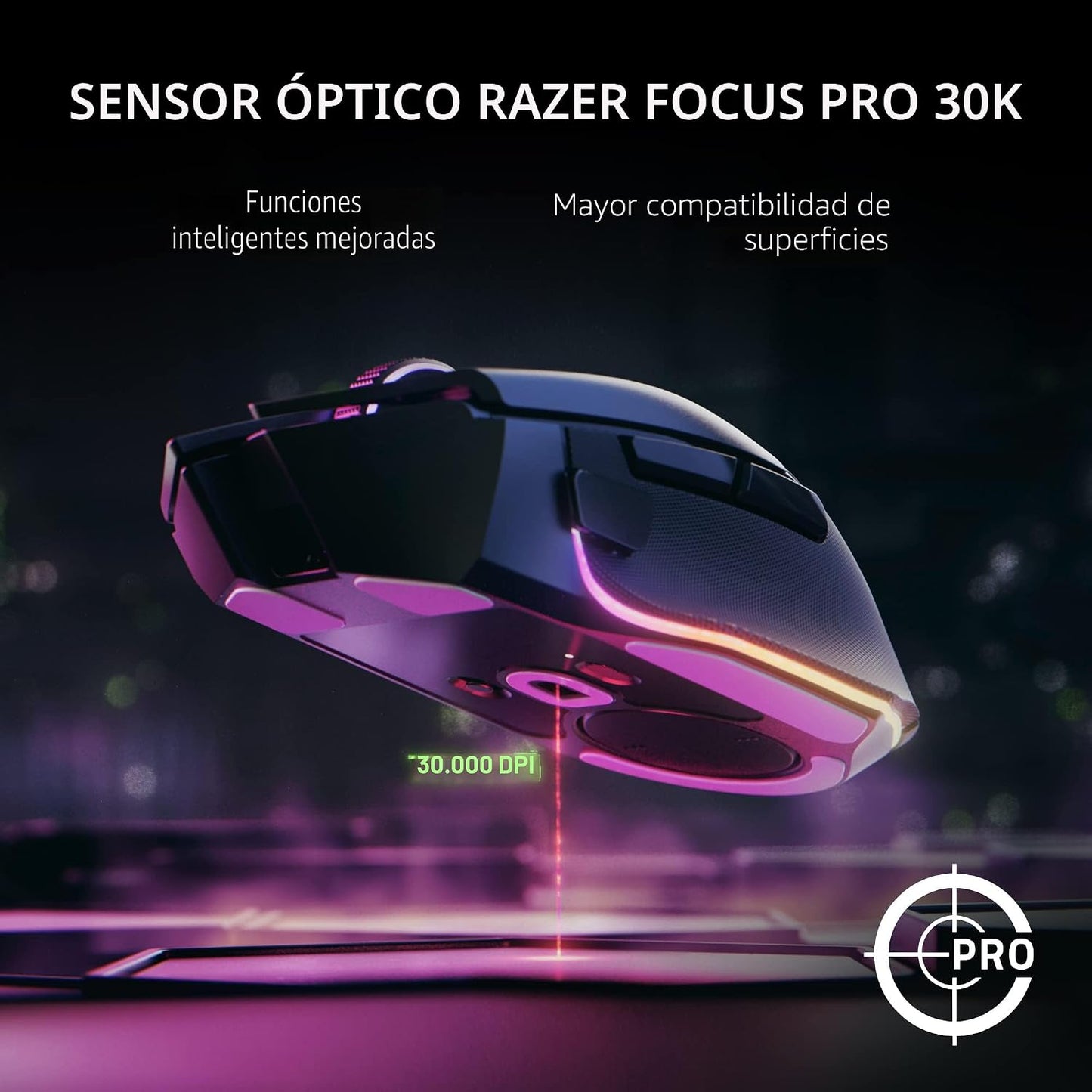 Razer Basilisk V3 Pro - Ratón inalámbrico personalizable para juego...