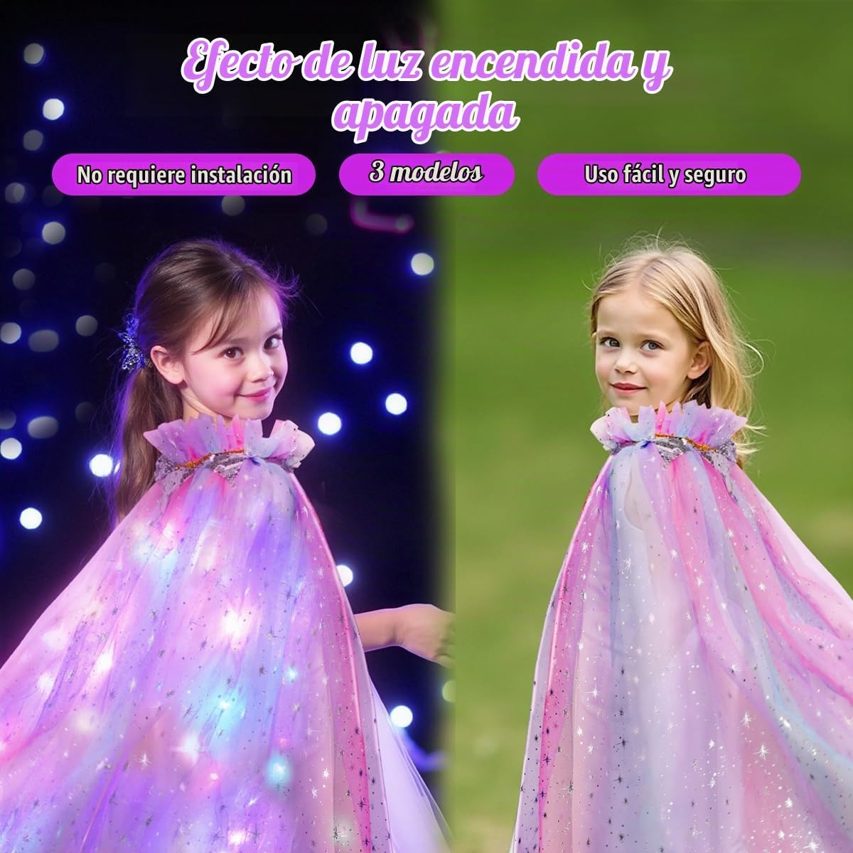 Meland Ropa de princesa para niña, 11 piezas de capa de princesa co...