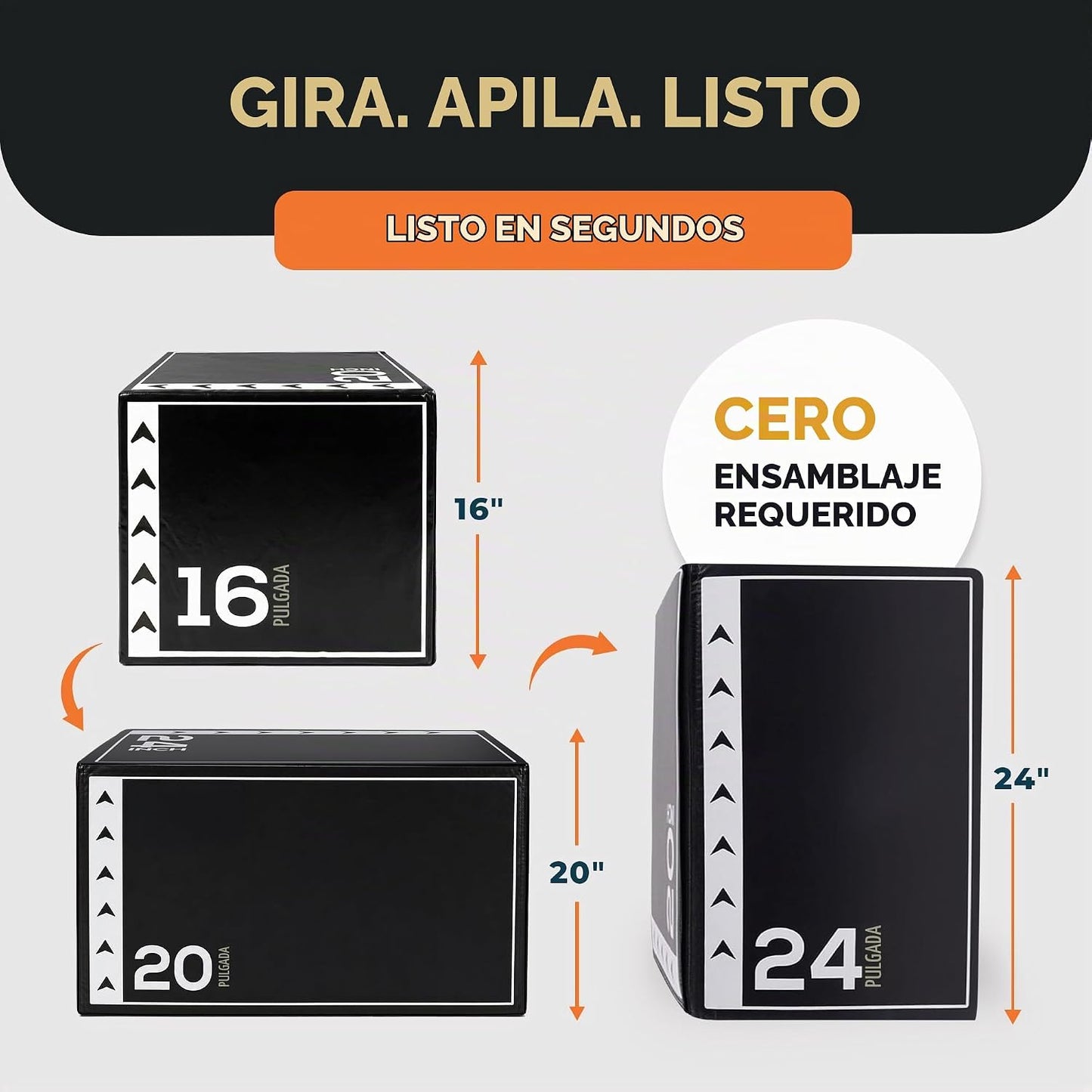 BalanceFrom Caja de salto pliométrica de espuma 3 en 1 para gimnasi...
