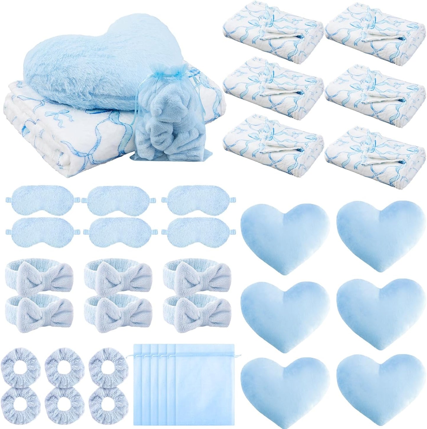 Fanfanwin 36 piezas de suministros para fiesta de pijamada para niñ...