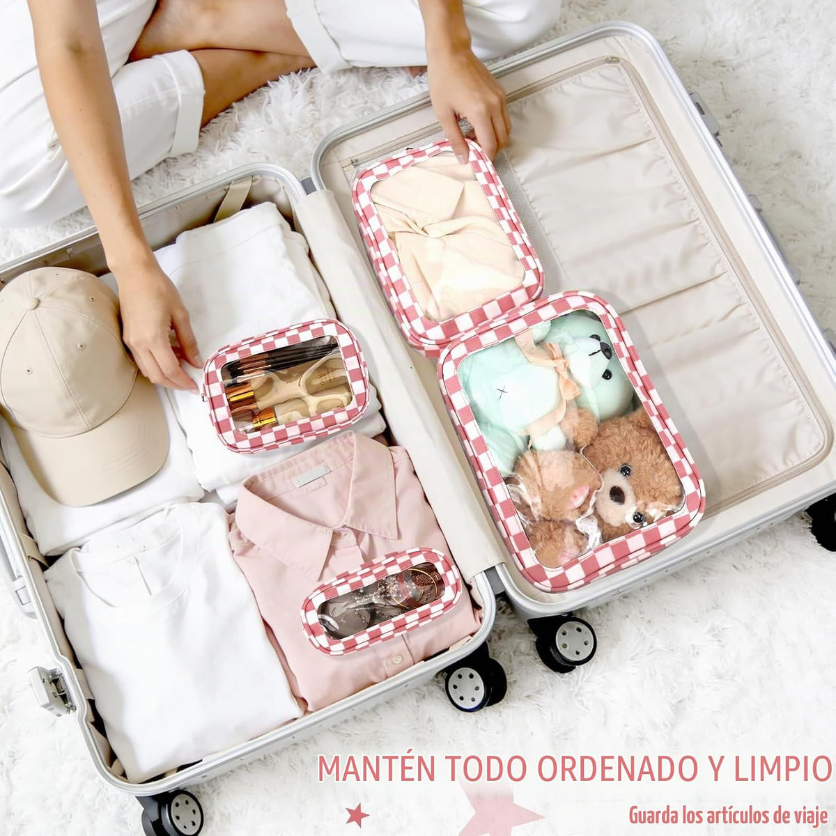 Bolsas para pañales, Rojo rosa, Práctico: