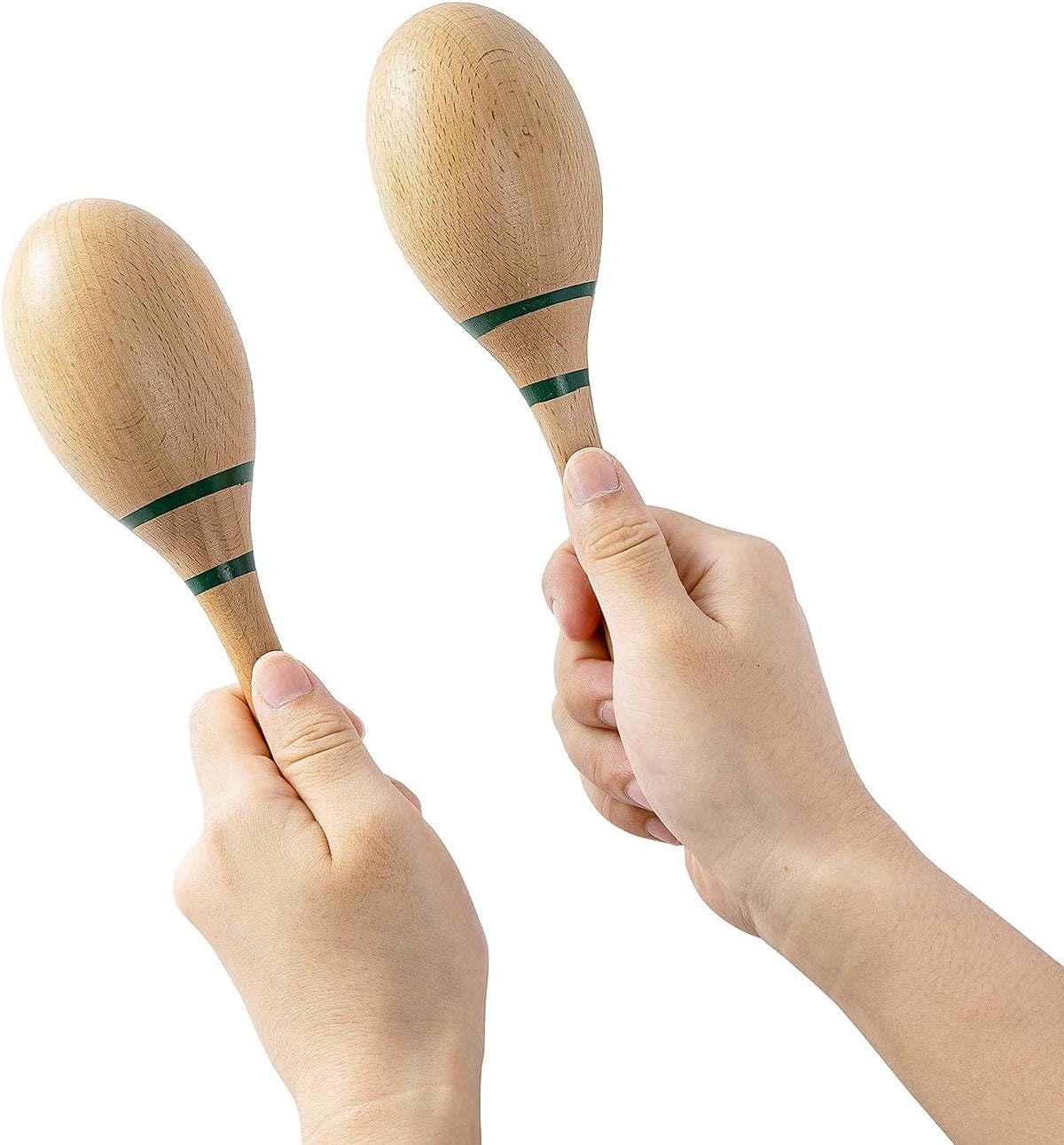 Musfunny Maracas Sonajeros de Percusión de Mano, Material de Madera...