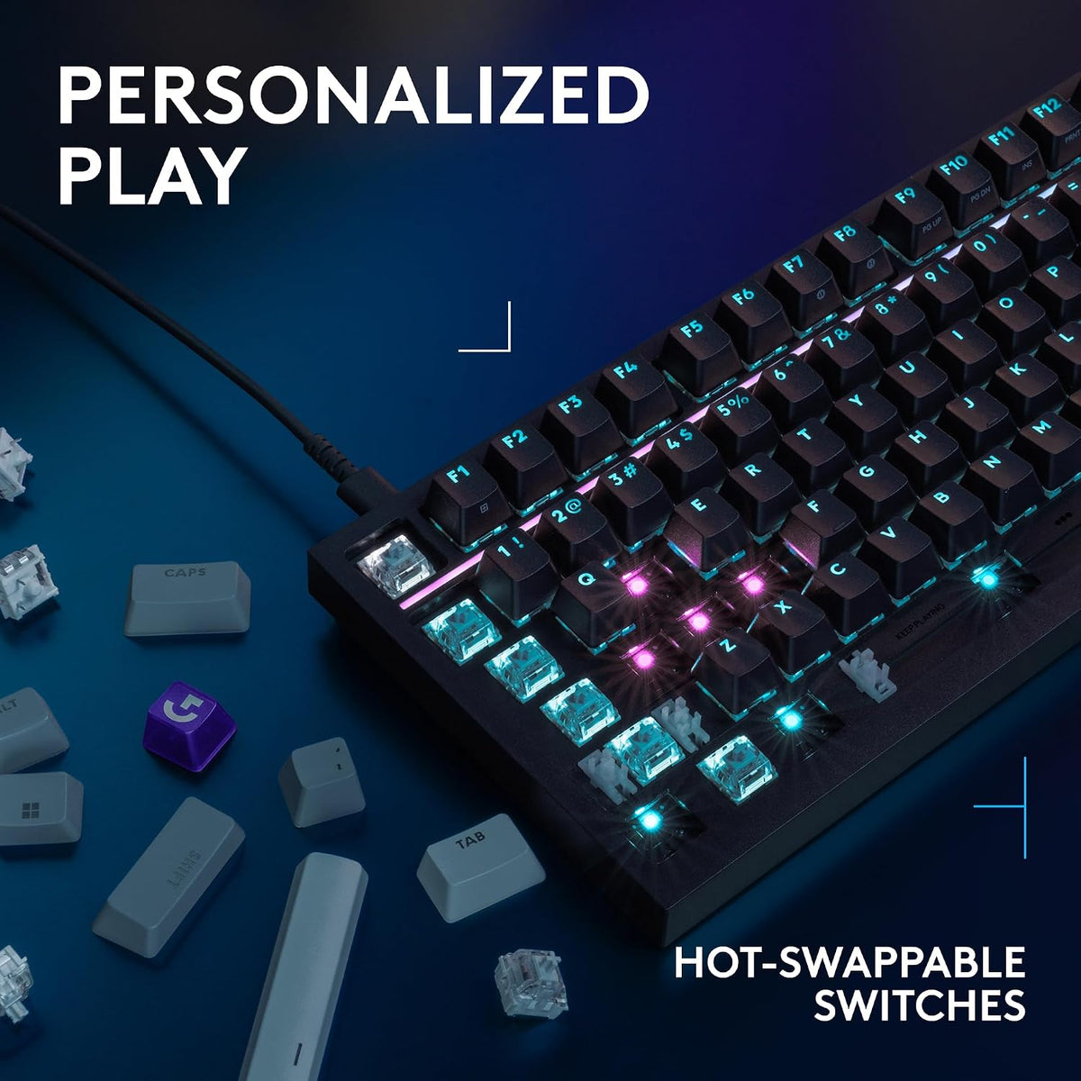 Logitech G Teclado para juegos de 316 x 98, velocidad de informe de...