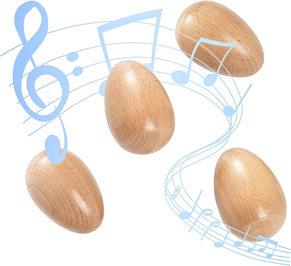 Musfunny Maracas Egg Shakers Instrumentos musicales, 4 piezas de pe...