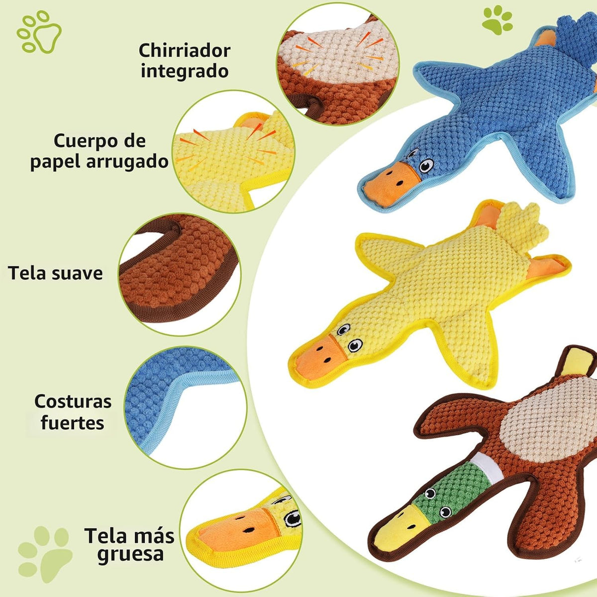 Eneston Juguetes para perros, paquete de 3 juguetes para cachorros...