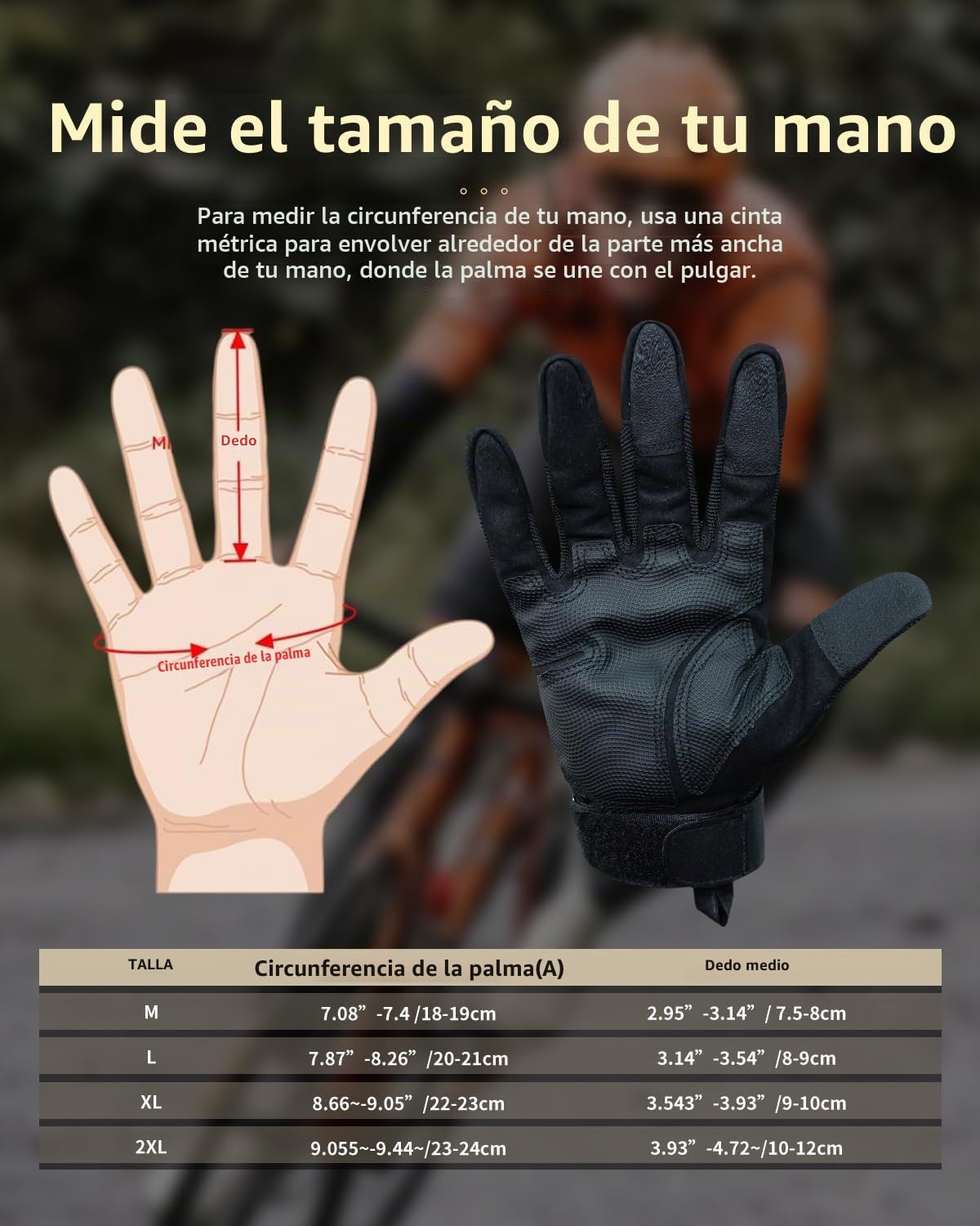 Guantes tácticos Mmhpluos, guantes de motocicleta para hombres y mu...