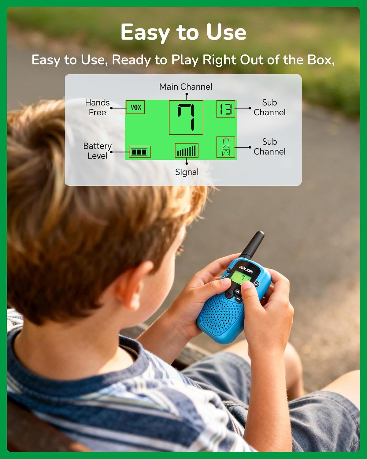 Walkie Talkies para Niños Recargables, 2000 mAh Duración de 3-4 Día...
