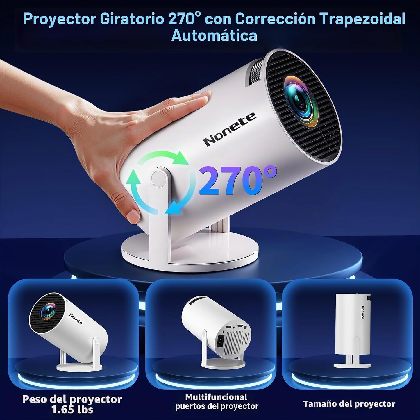 [Aplicaciones integradas y actualizadas en 2026] Mini proyector con...