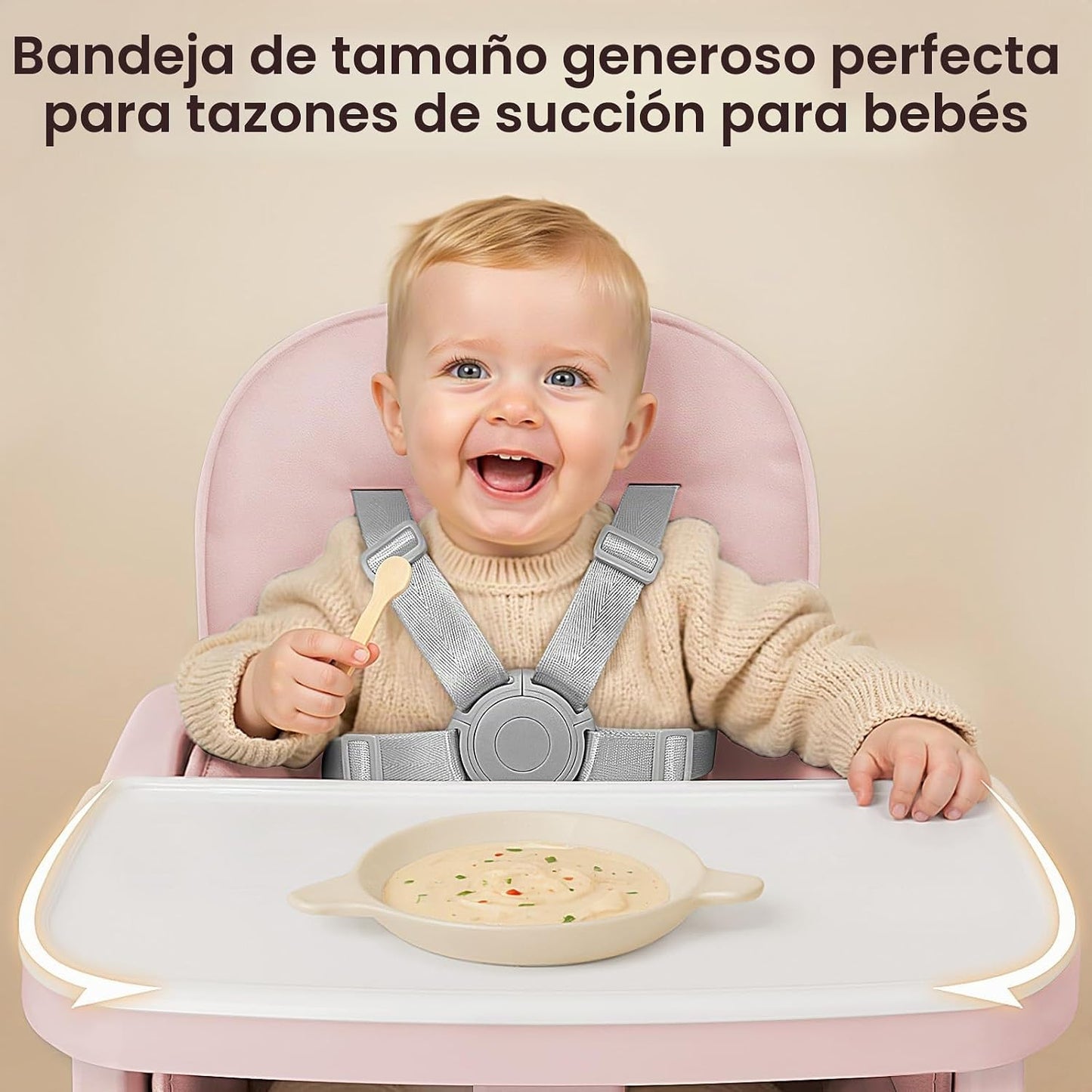 Obee Odee Silla alta portátil 3 en 1 para bebés y niños pequeños (r...