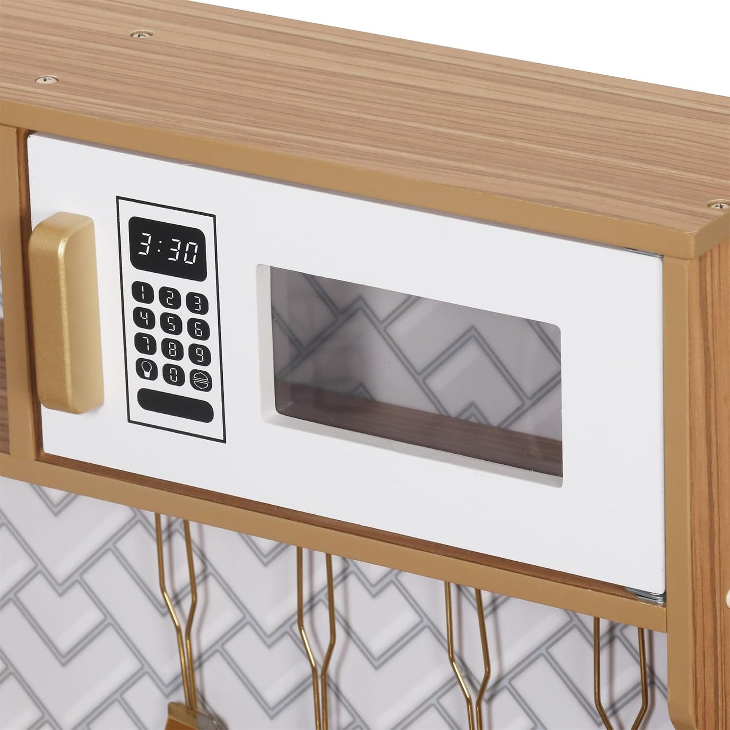 Conjunto de Juguete de Cocina de Madera con Luz, Juego de Cocina de...