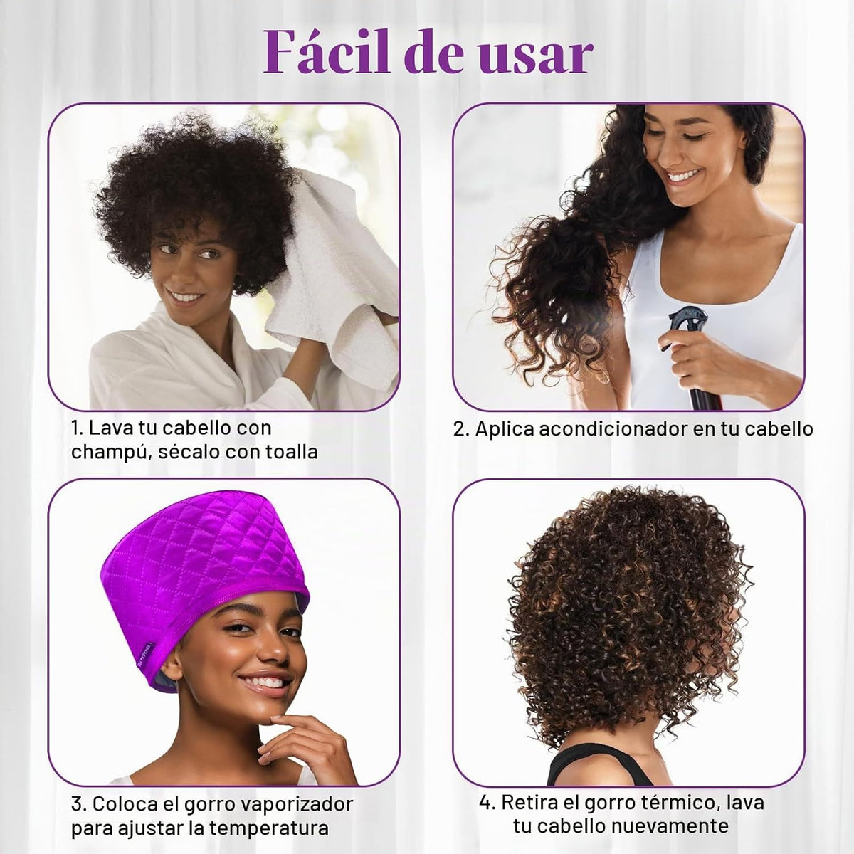 TEPENAR Vaporizador de cabello para acondicionamiento profundo: tap...