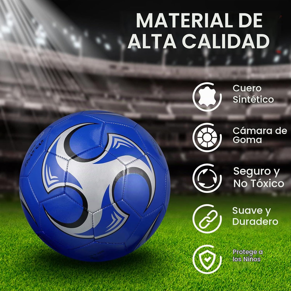 HyDren 2 pelotas de fútbol con inflador, tamaño oficial 4\/5, pelot...