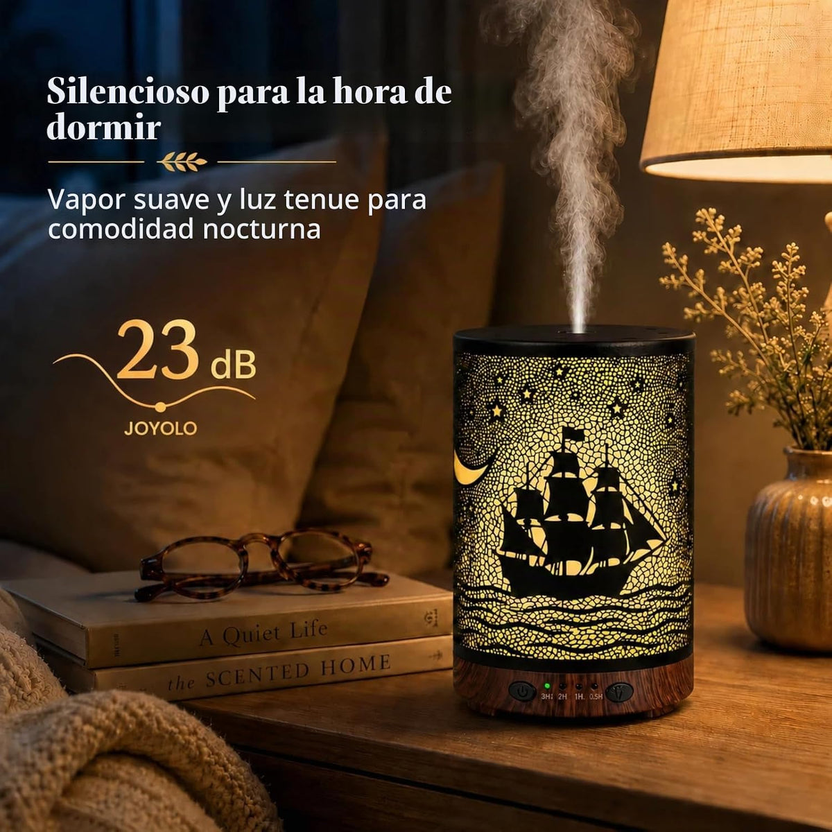 JOYOLO Difusor de aceite esencial de 4.1 fl oz de metal difusor de...