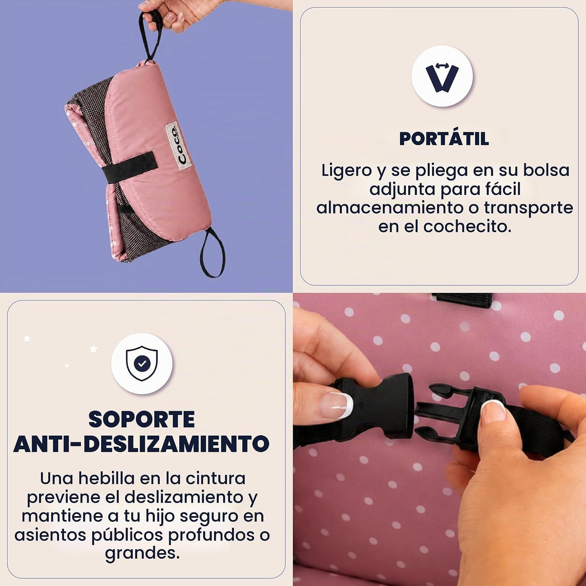 Coco Seat Inserto para silla alta y asiento de carrito de compras p...