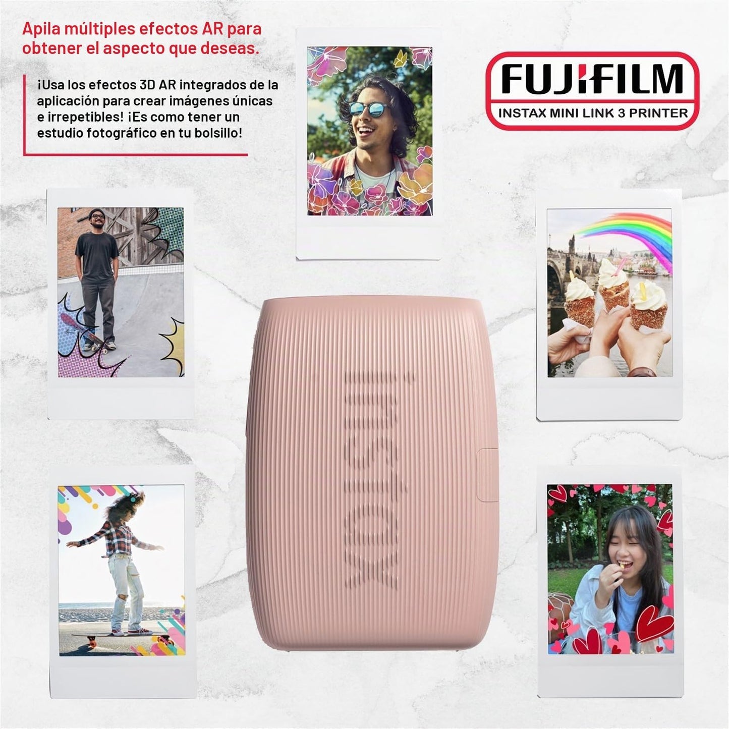 Paquete Fujifilm Instax Mini Link 3 Impresora Instax Mini Film (40...