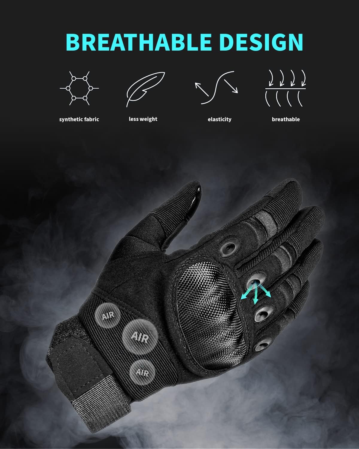 Liovoras Guantes tácticos para hombres, guantes de tiro y motocicle...
