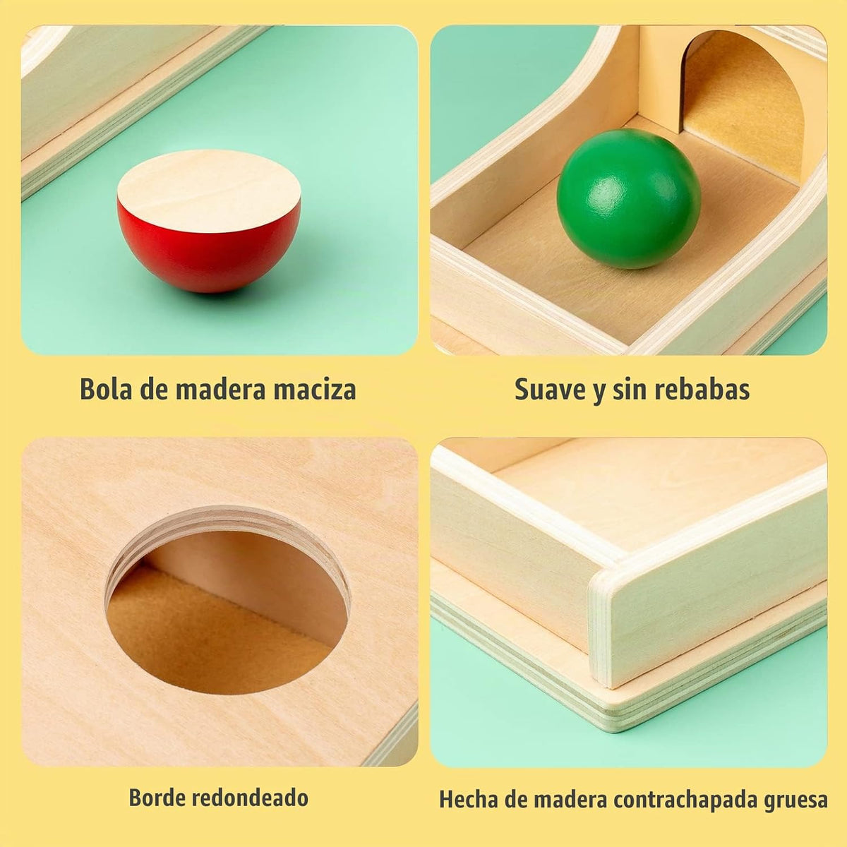 Busy edition Montessori Toys Caja de objetos de permanencia con son...