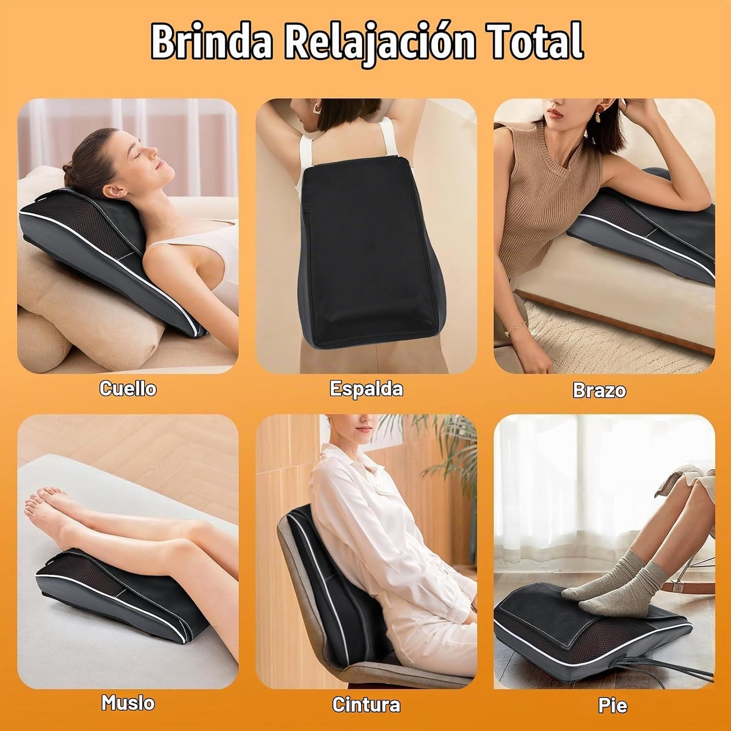 hlthsky Shiatsu Masajeador de espalda y cuello con calor, masajeado...