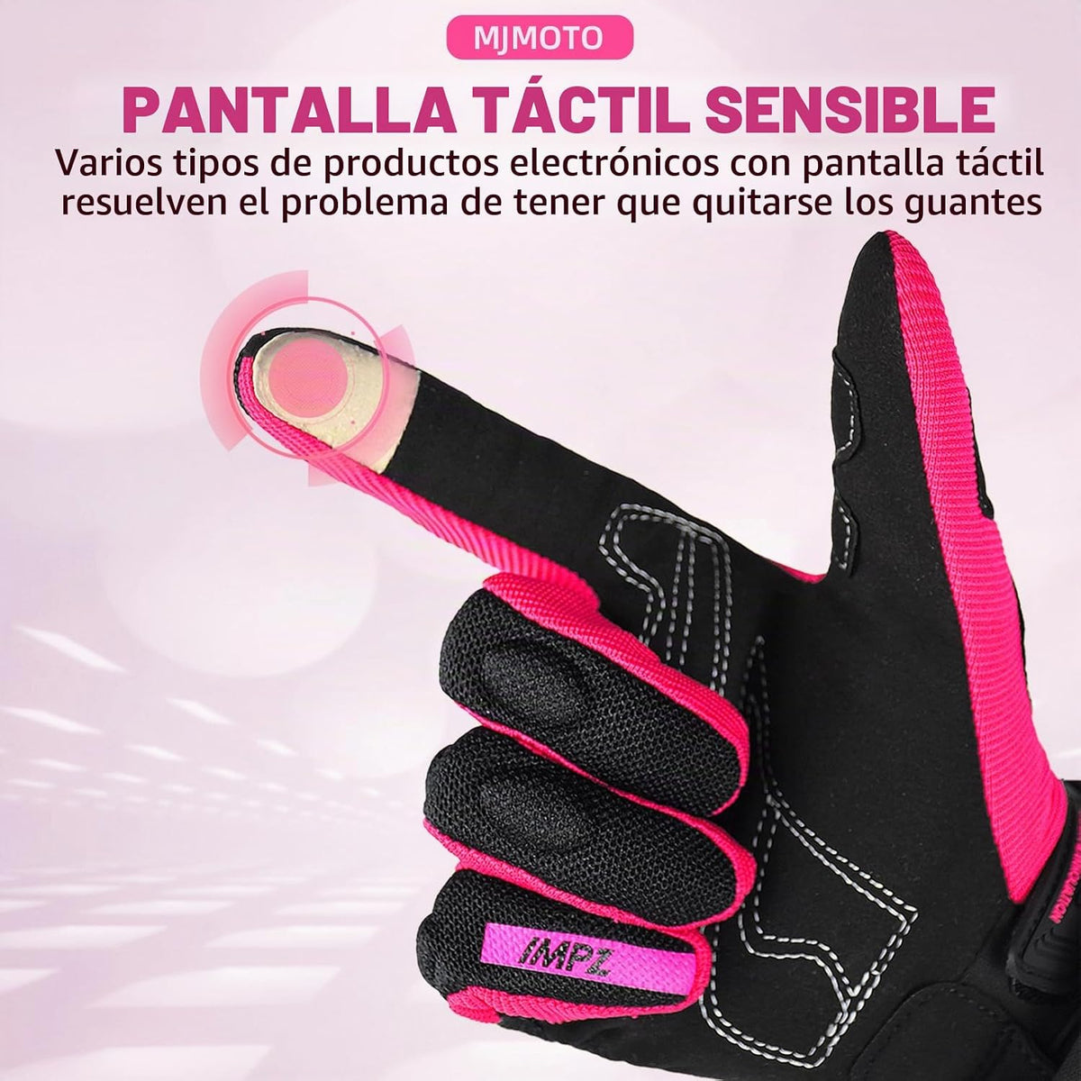 mjmoto Guantes de motocicleta de malla transpirable para hombres y...