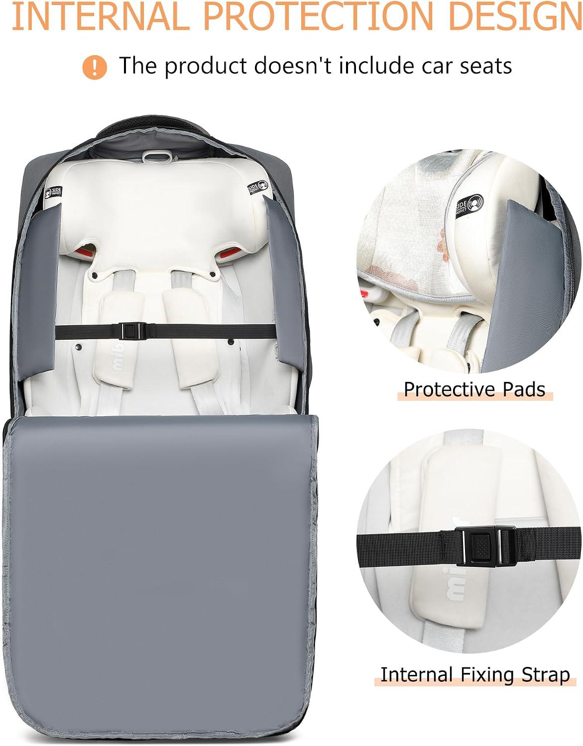 MCBD Bolsa de viaje para asiento de automóvil para avión, mochila p...