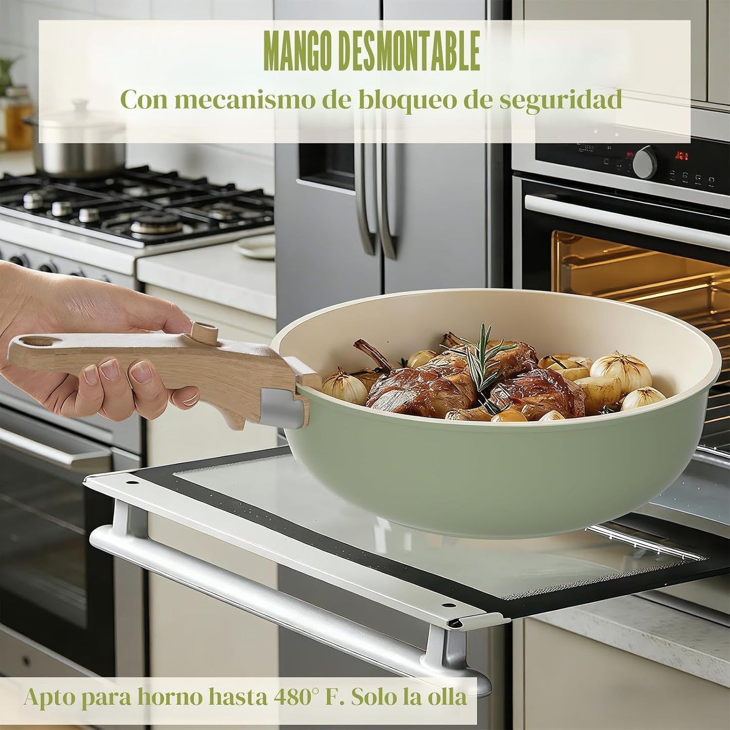 Umite Chef Juego de ollas y sartenes antiadherentes, 21 piezas de u...