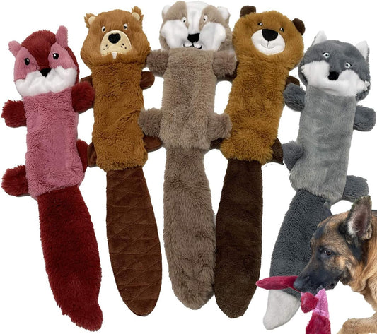 Jalousie Paquete de 5 juguetes chirriantes para perros sin relleno...