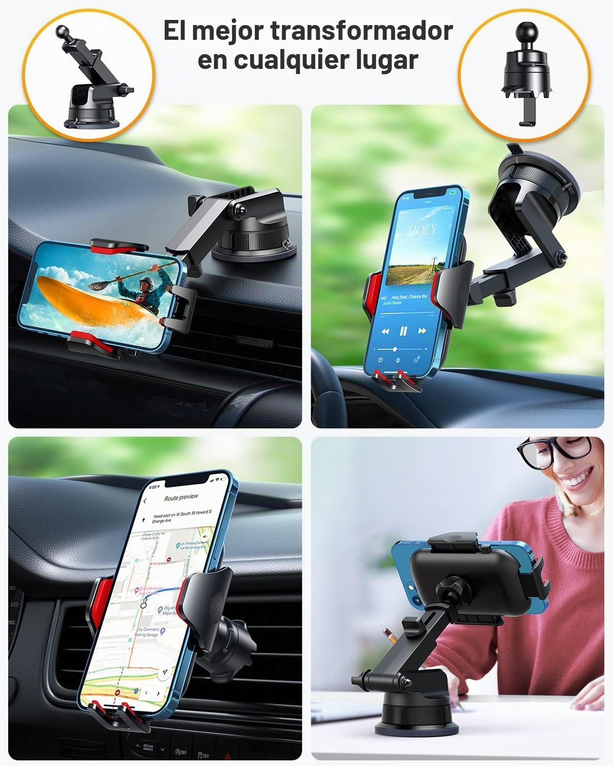 VANMASS [Verdadero grado militar] Soporte para teléfono de coche [M...