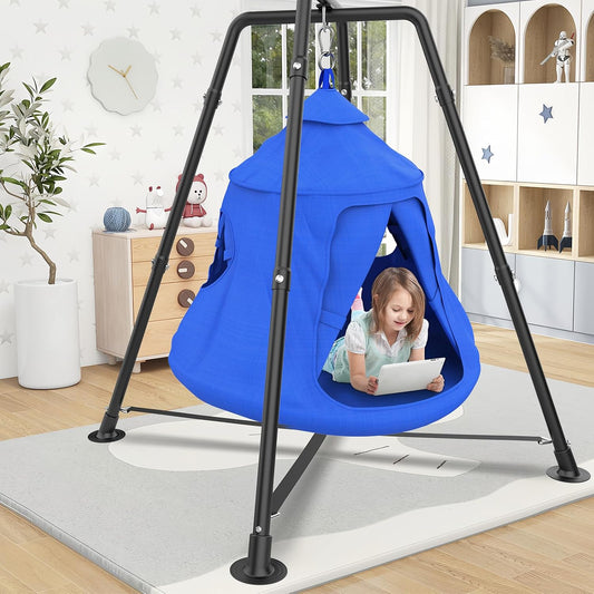 Juego de columpios con columpio para tienda, marco de columpio en f...