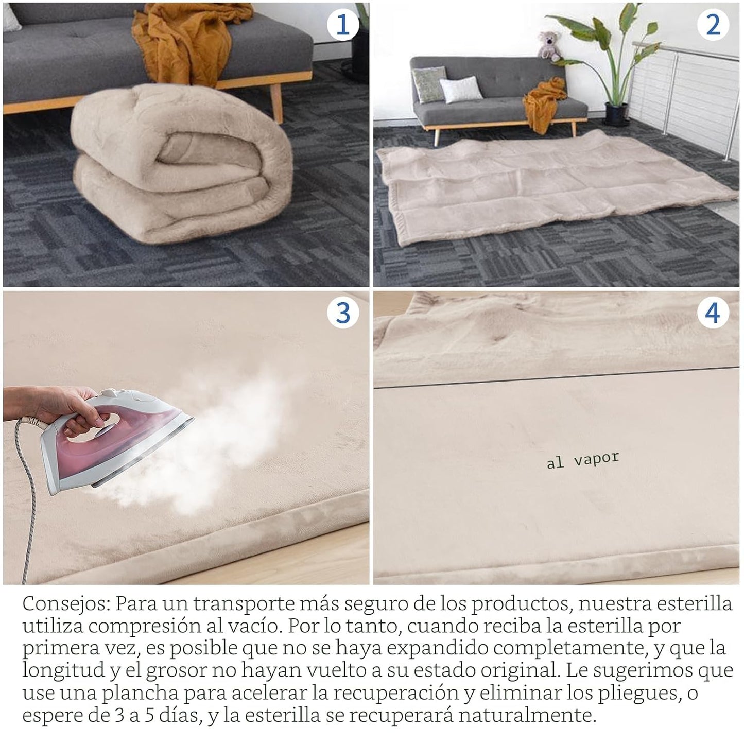 Tapete de juego para bebé para suelo, tapete de espuma viscoelástic...