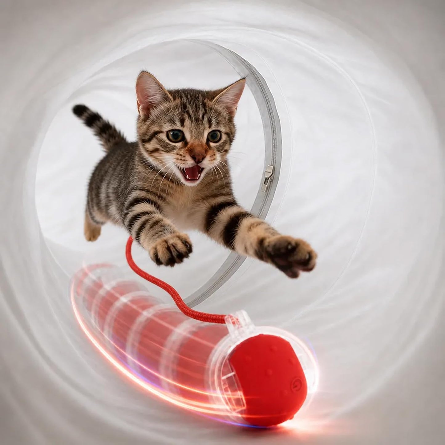 Catails Cama túnel para gatos con 31 juguetes interactivos para gat...