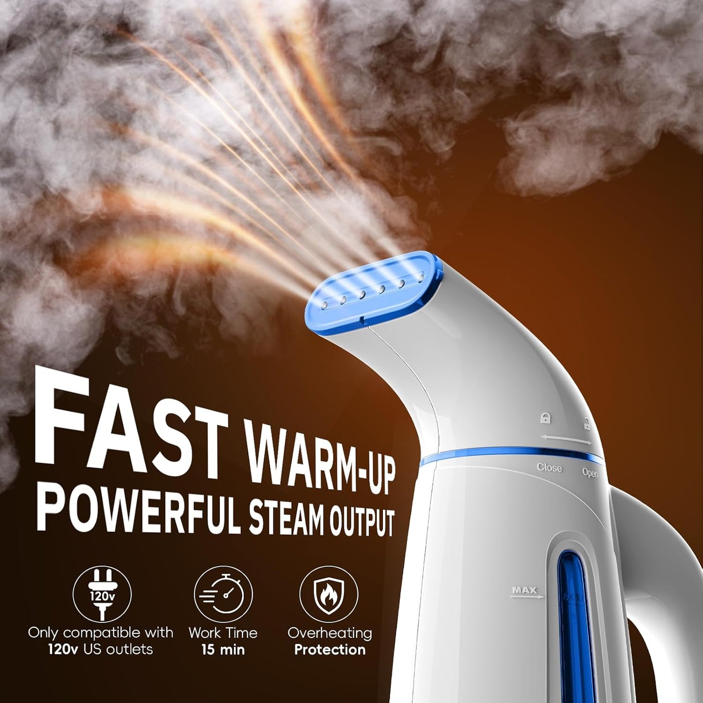 OGHom Vaporizador para ropa, vaporizador de ropa portátil, vaporiza...