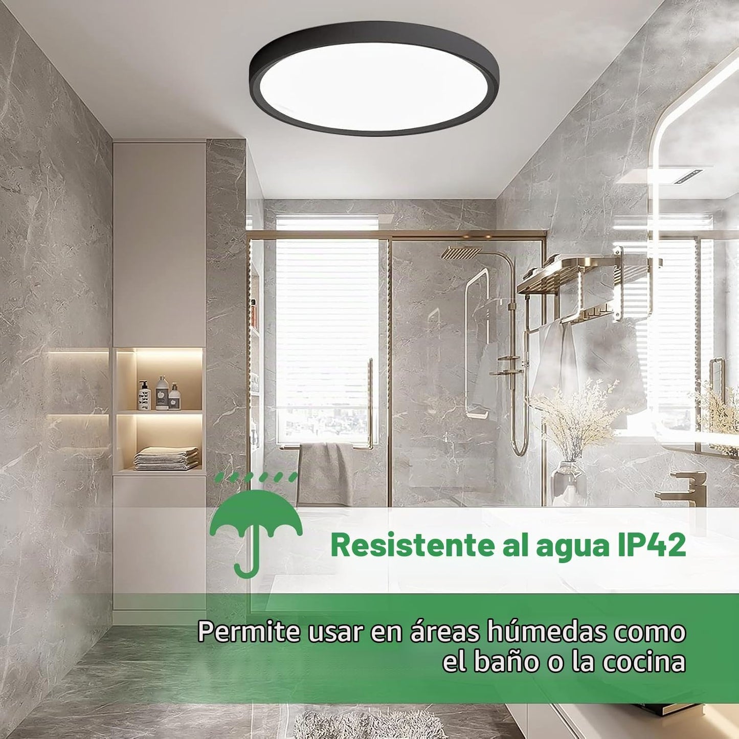 Paquete de 12 luces LED de techo empotradas de 12 pulgadas, 24W, 25...