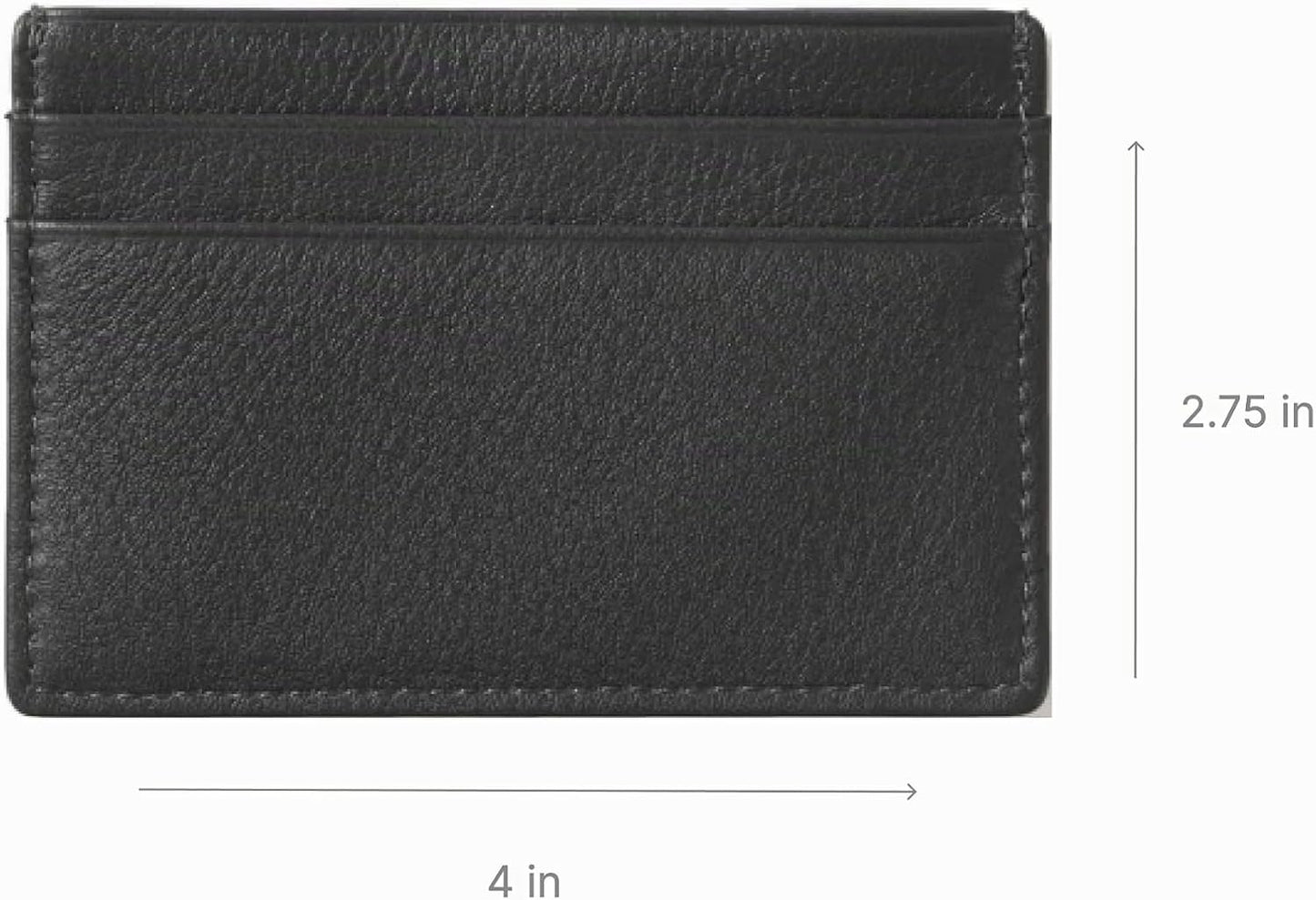 Leatherology Cartera delgada para tarjetas de crédito para hombre:...