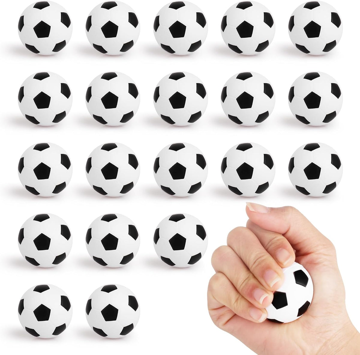 Hxezoc Mini pelotas de fútbol para el estrés, paquete de 20 unidade...
