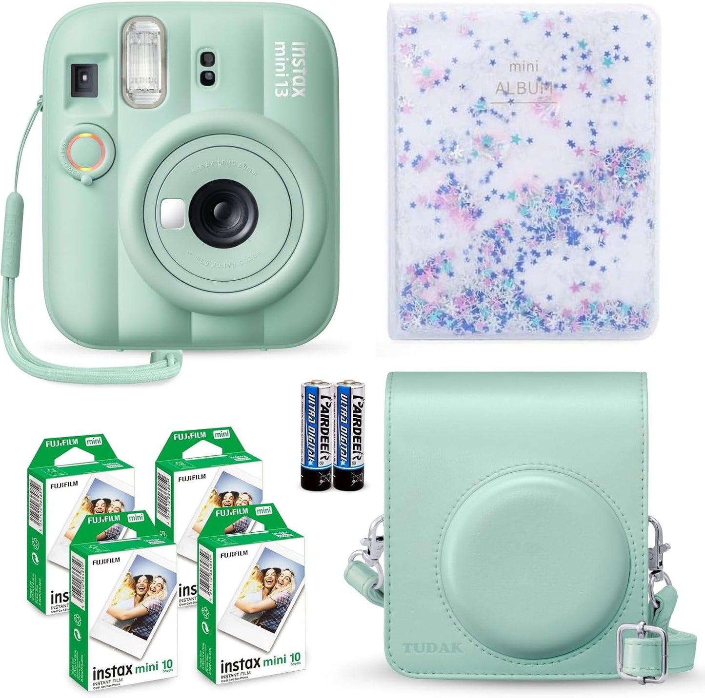 Fujifilm Instax Mini 13 - Cámara instantánea verde laguna + paquete...