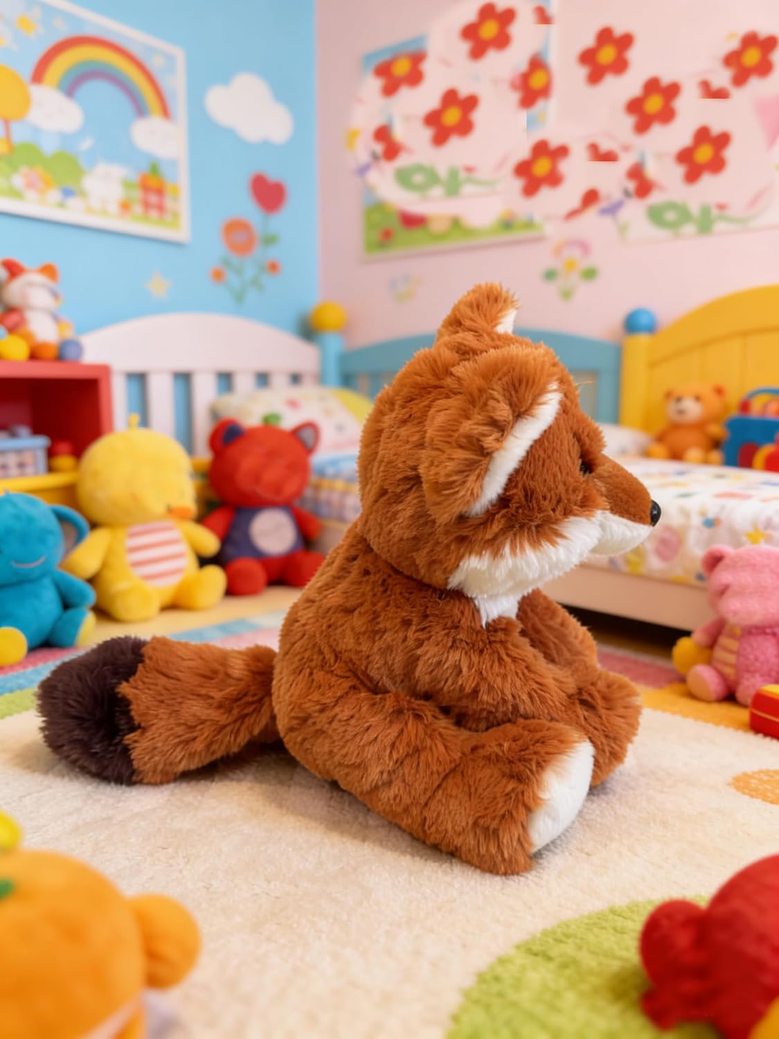 YUKOUQIAN Peluche de zorro de 8 pulgadas para niñas y niños, Navida...