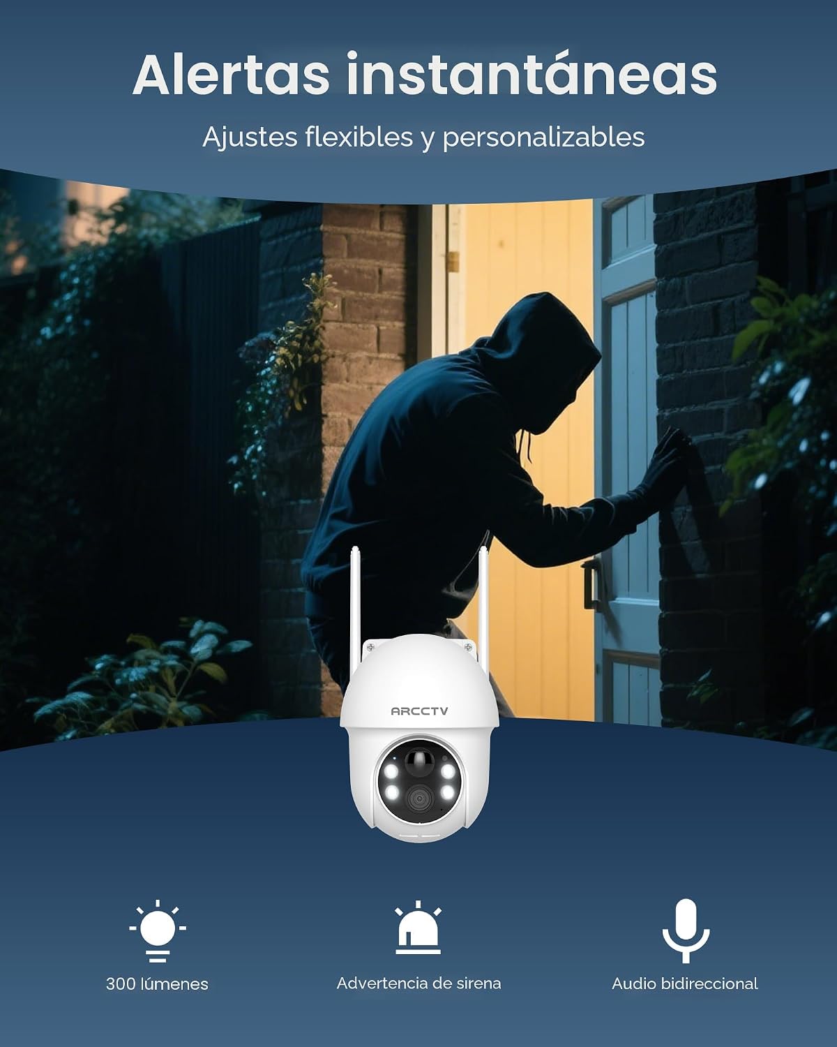 ARCCTV Cámaras de Seguridad Inalámbricas para Exteriores WiFi Solar...
