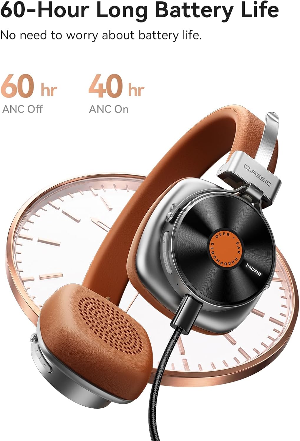 1MORE Auriculares inalámbricos clásicos HQ36, audio de alta resoluc...