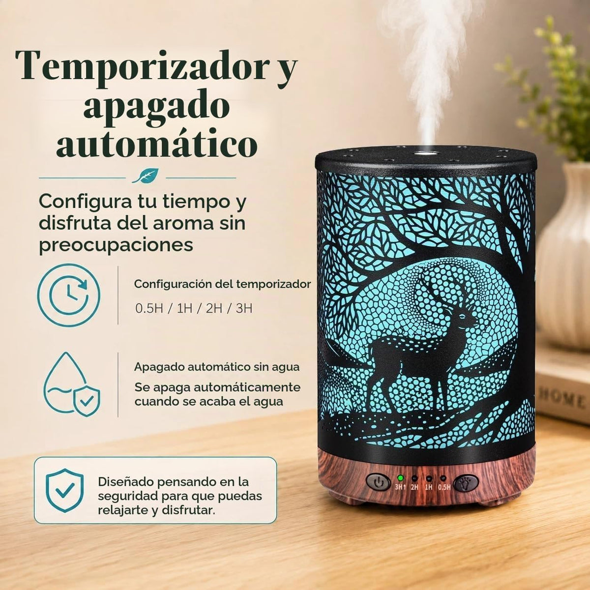 Difusor de aceite esencial, difusor de aromaterapia de 4.1 fl oz co...