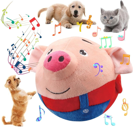 Geojec Juguetes interactivos para perros, juguetes chirriantes para...