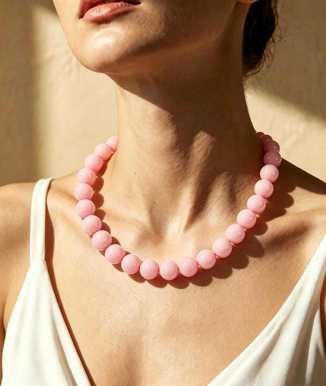 Lsljilidzsw Collar de cuentas gruesas para mujer, 0.631 pulgadas, c...