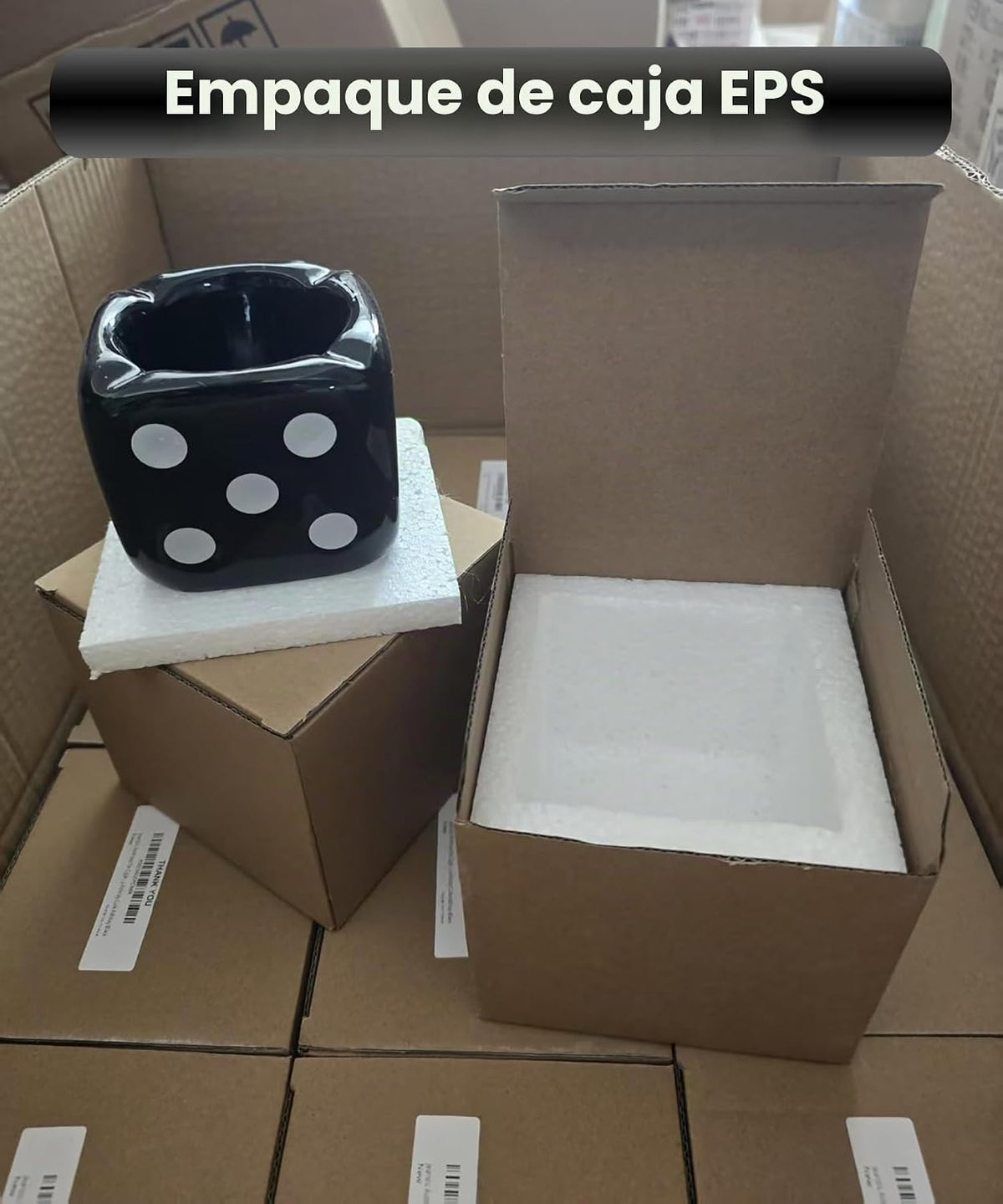 Jeuristic Ceniceros para Cigarrillos Dados Cenicero - Negro | Cenic...