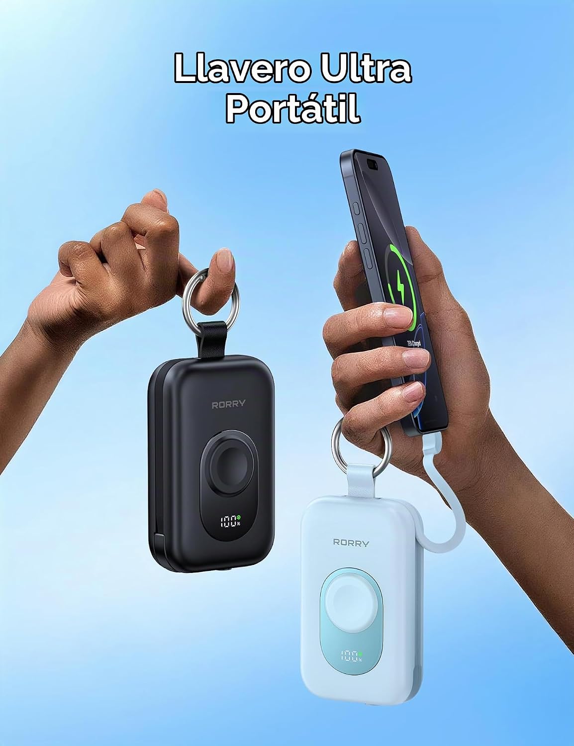 RORRY Cargador portátil CharmGo, 20000mAh PD 30W cargador portátil...